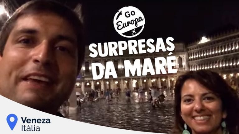 Surpresas da Maré em Veneza na Itália