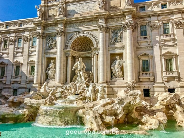 A Fontana de Trevi e as aguas de Roma