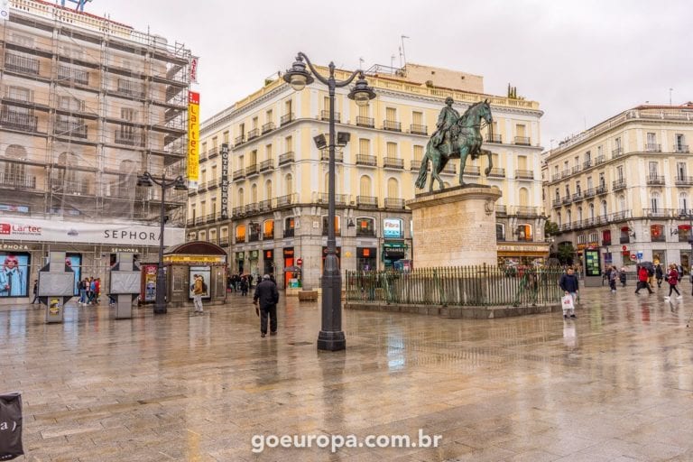 A Puerta del Sol em Madri na Espanha